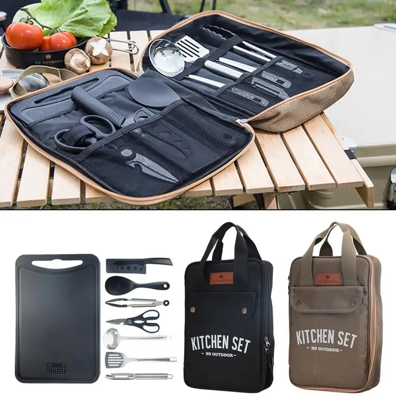 Quality Camping Cooking Set - Набор походной кухонной утвари из 8