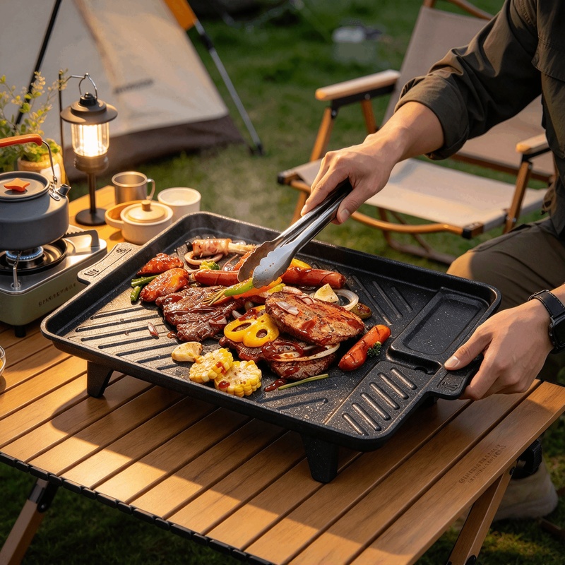 Портативная гриль-плита в коре – обзор и цена Camping Hiking Cooking