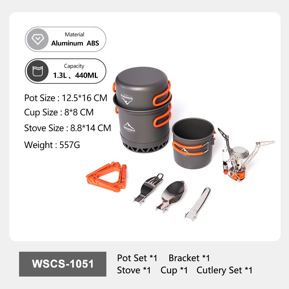 Портативный набор посуды для к – обзор и цена Quality Camping Cooking Set