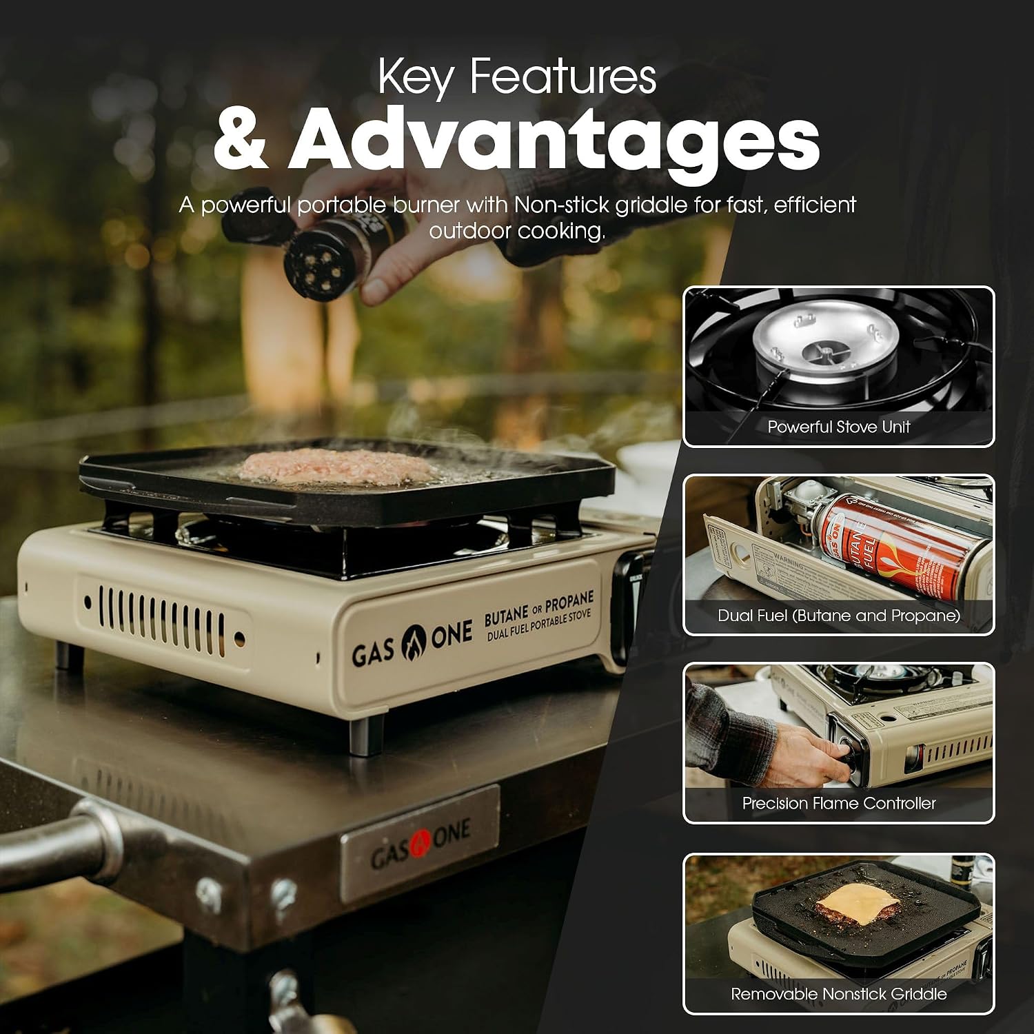 Двухтопливная газовая плита дл – обзор и цена Camping Cooking Flat Top