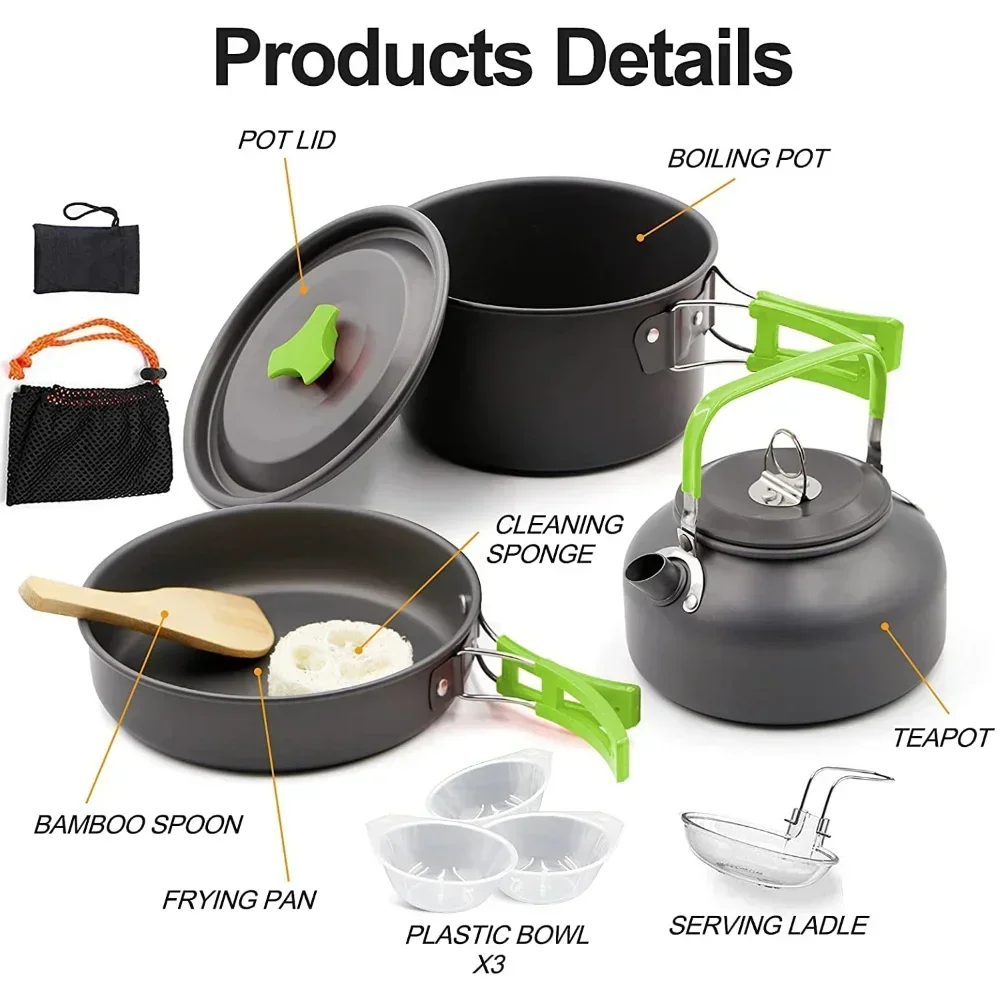 Набор для кемпинга: портативны – обзор и цена Quality Camping Cooking Set