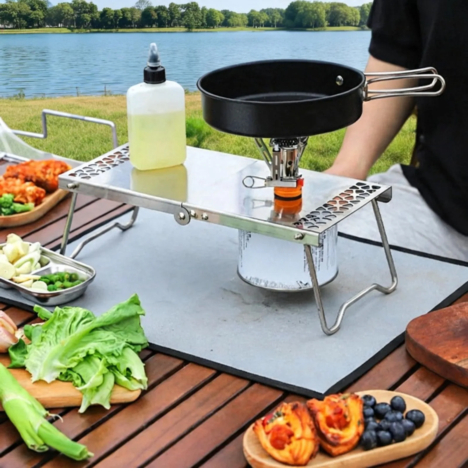 Да, портативный складной стол  – обзор и цена Camping Cooking Table
