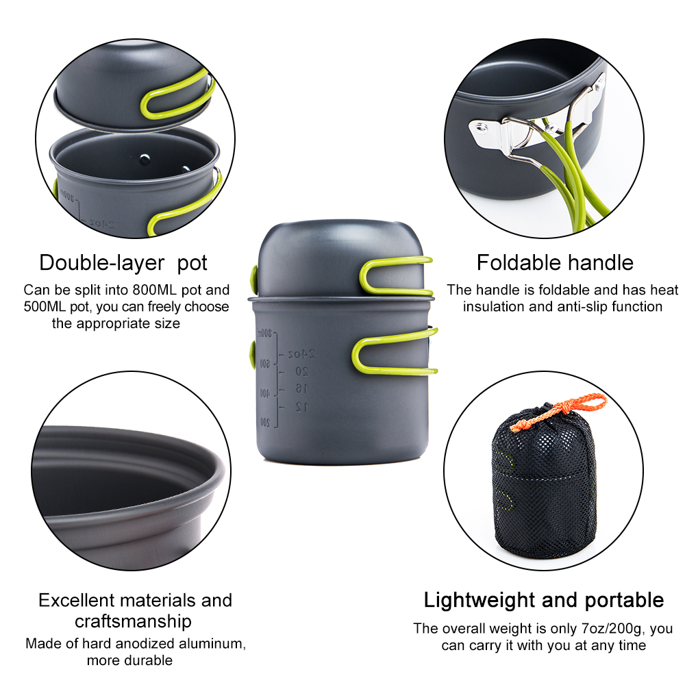 Набор походной посуды Widesea  – обзор и цена Quality Camping Cooking Set