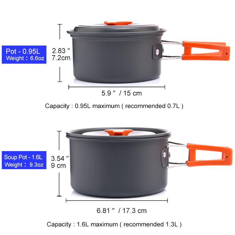 Набор посуды Widesea для кемпи – обзор и цена Quality Camping Cooking Set