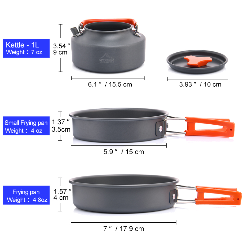 Набор посуды Widesea для кемпи – обзор и цена Quality Camping Cooking Set