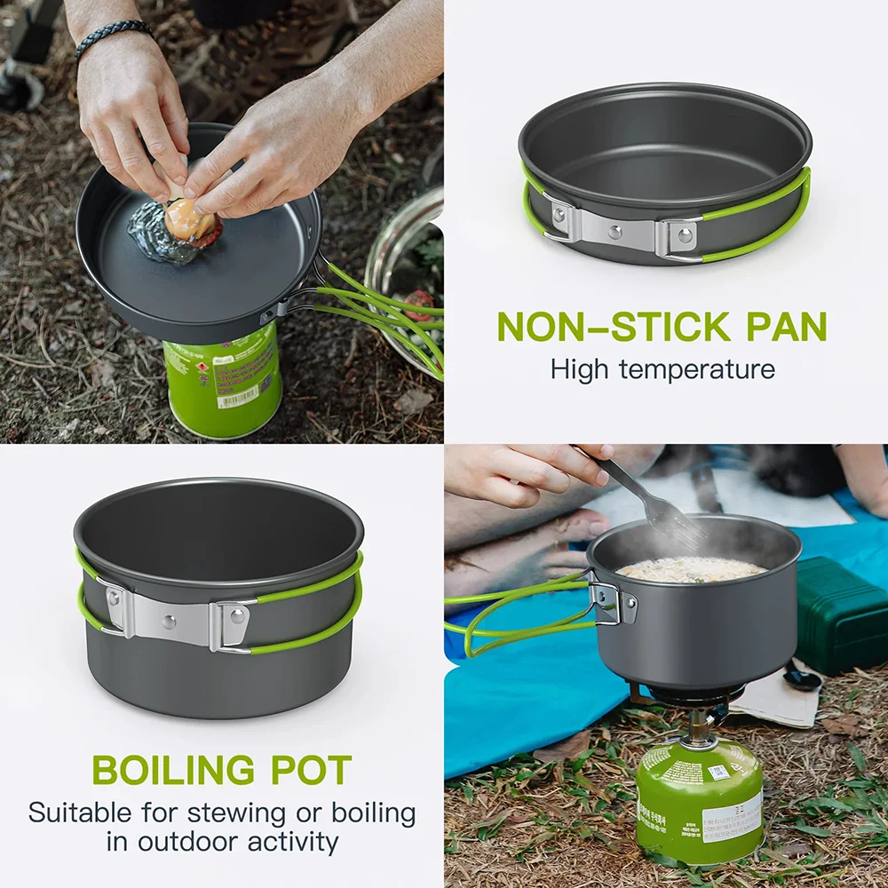 Набор походной посуды для приг – обзор и цена Quality Camping Cooking Set